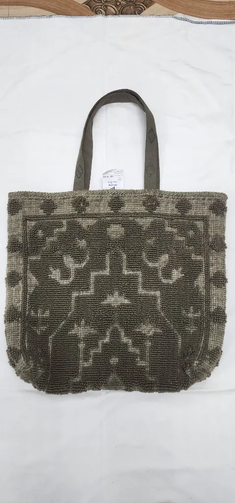Handwoven Tufted Tote Bag