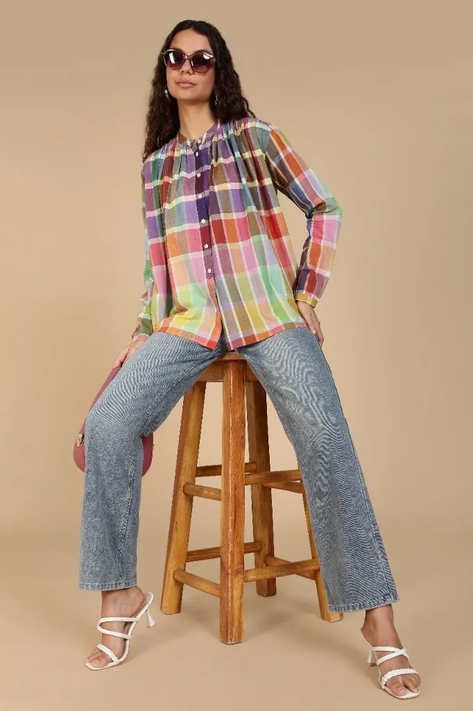 Handloom Multi-Color Plaid Shirt