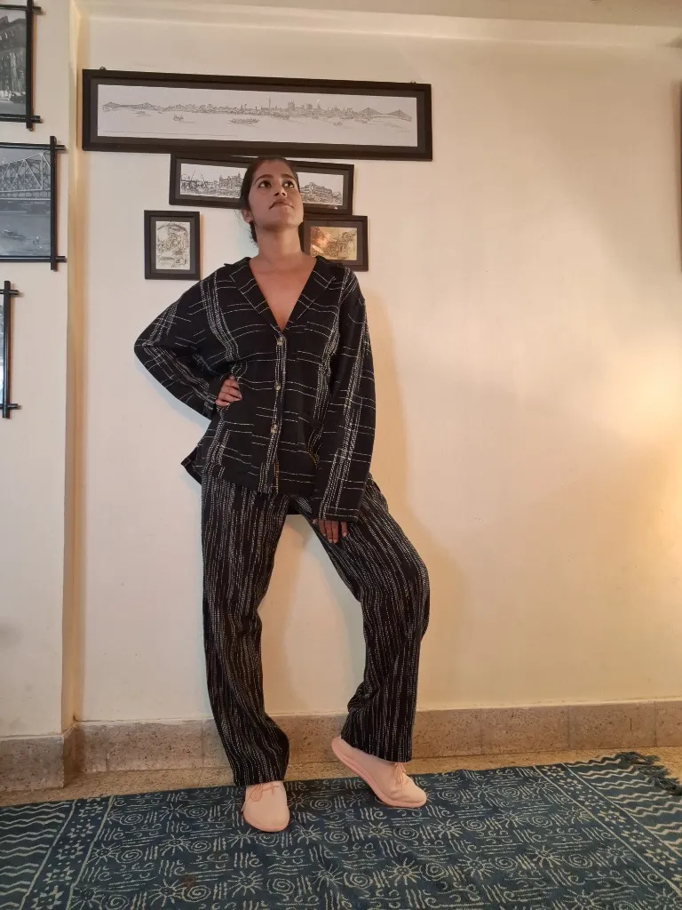 Handloom Black Lounge Set